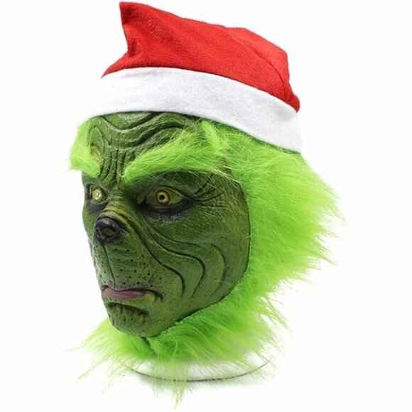 Christmas Green Monster Full Head Mask for Halloween, Cosplay Christmas … - Picture 2 of 5